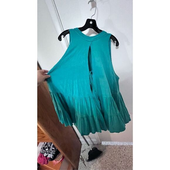 FREE PEOPLE RIGHT ON TIME TIERED TIE BACK SLEEVELESS TUNIC WOMENS SIZE M - Picture 7 of 10